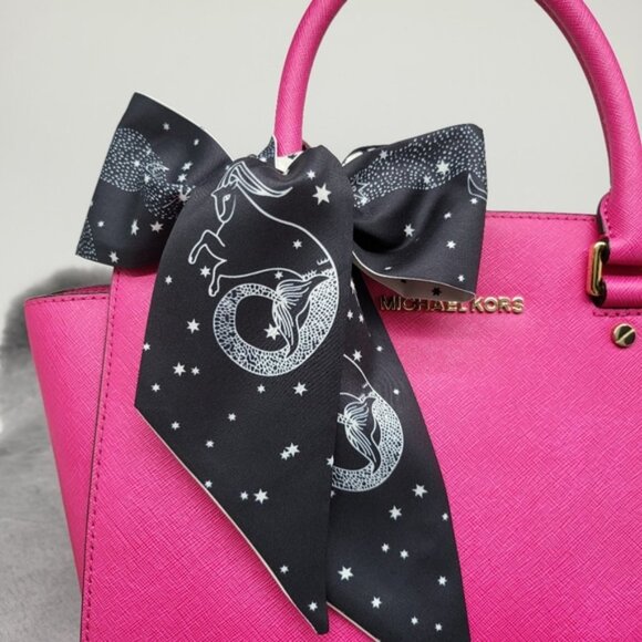 Capricorn Zodiac Sign Silk Twilly Scarf - Picture 1 of 7